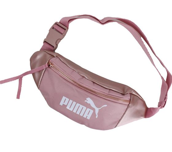 Riñonera de mujer PUMA Core Waistbag con ribete metálico 078218 01 rosa