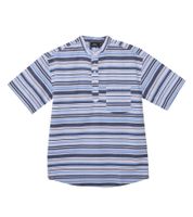 Children's Striped Short Sleeve Shirt for Boys Cotton Shirt Summer Shirt 918637 Blue/White