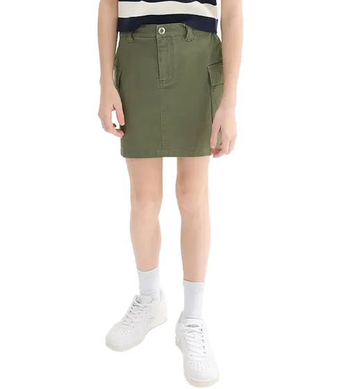 Falda cargo infantil de moda para niñas, falda de verano con bolsillos laterales, falda de algodón 906440 verde oliva