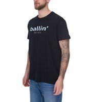 3er Pack Ballin Est. 2013 Herren nachhaltiges Baumwoll-Shirt mit Logo-Print auf der Front Kurzarm-Shirt SH-REG-H050 Weiß, Navy, Hellblau oder Schwarz
