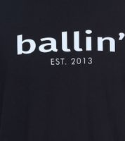 3er Pack Ballin Est. 2013 Herren nachhaltiges Baumwoll-Shirt mit Logo-Print auf der Front Kurzarm-Shirt SH-REG-H050 Weiß, Navy, Hellblau oder Schwarz