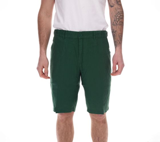 fashionable men's chino shorts summer Bermuda shorts made of linen fabric shorts 907519 green