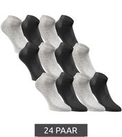24 Paar JACK & JONES Short Sock Sneaker-Socken Sport-Strümpfe Baumwoll Quarter-Socken Sparpack 12260511 in Schwarz, Grau, Weiß oder im Mix