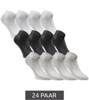 24 Paar JACK & JONES Short Sock Sneaker-Socken Sport-Strümpfe Baumwoll Quarter-Socken Sparpack 12260511 in Schwarz, Grau, Weiß oder im Mix