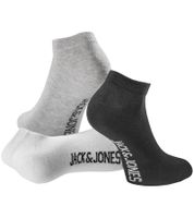 24 Paar JACK & JONES Short Sock Sneaker-Socken Sport-Strümpfe Baumwoll Quarter-Socken Sparpack 12260511 in Schwarz, Grau, Weiß oder im Mix