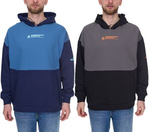 Sudadera con capucha de hombre PUMA OLYMPIQUE DE MARSEILLE de algodón sostenible con letras del logo 771970 azul o negro