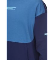 PUMA OLYMPIQUE DE MARSEILLE men's hooded sweater, sustainable cotton hoodie with logo lettering 771970 blue or black