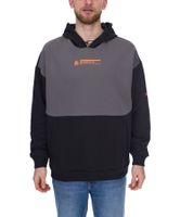 PUMA OLYMPIQUE DE MARSEILLE men's hooded sweater, sustainable cotton hoodie with logo lettering 771970 blue or black