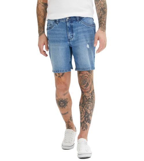 short en jean pour homme moderne, pantalon court en denim, short coupe régulière, pantalon d'été 969077 bleu