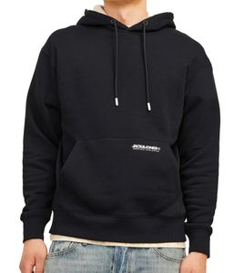 JACK & JONES Elegacy Herren Hoodie Kapuzen-Pullover Baumwoll-Sweater 12256534 Schwarz