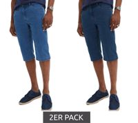 Lot de 2 shorts en jean pour homme, pantalon court en jean style 5 poches, short long 933857 bleu/bleu foncé Lot de 2 shorts en jean pour homme, pantalon court en jean style 5 poches, short long 933857 bleu/bleu foncé