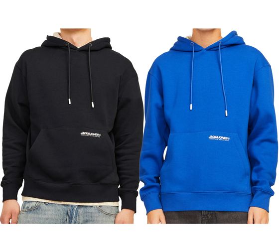 JACK & JONES Elegacy men's hoodie hooded sweater cotton sweater 12256534 in black or blue