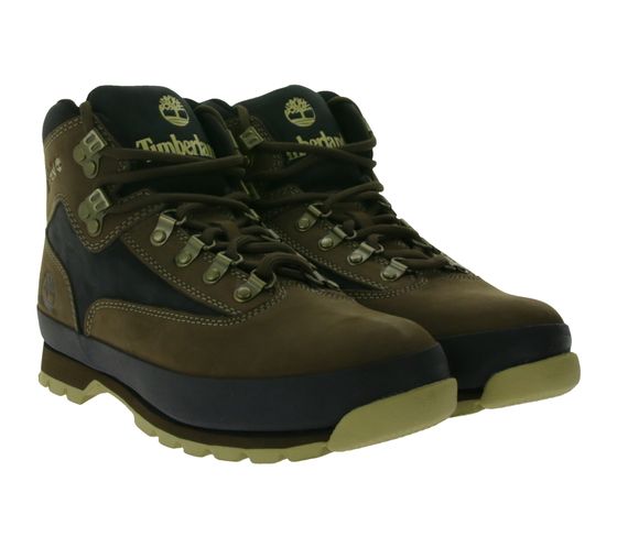 Timberland Euro Hiker Mid Chaussures de randonnée imperméables pour hommes Bottes de trekking Chaussures d'extérieur TB0A5ZJ5968 Marron/Noir