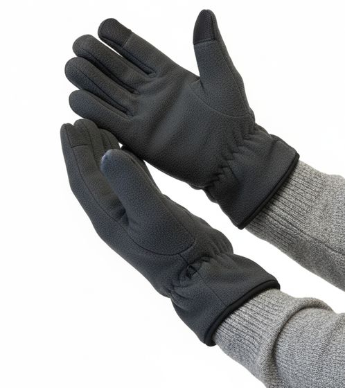 ZWILLINGSHERZ Fleece-Handschuhe für Damen und Herren Winter-Handschuhe Finger-Handschuhe 4605H K232123 M9 Dunkelgrau