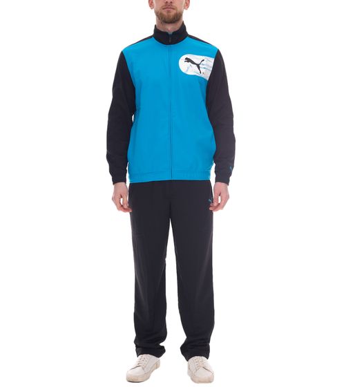 PUMA Poly Suit tuta da allenamento da uomo, tuta sportiva alla moda, tuta fitness 831779 01 blu/nero