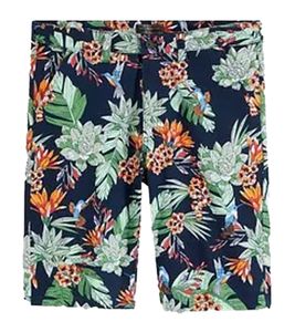 Short chino d'été pour hommes à la mode, bermuda avec imprimé floral all-over, pantalon en coton 958695 coloré