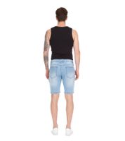 lässige Herren Stretch Jeans-Bermuda kurze Denim-Shorts Loose-Fit in angesagtem Vintage-Look 956411 Blau