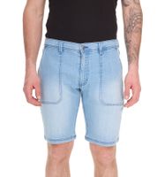 lässige Herren Stretch Jeans-Bermuda kurze Denim-Shorts Loose-Fit in angesagtem Vintage-Look 956411 Blau
