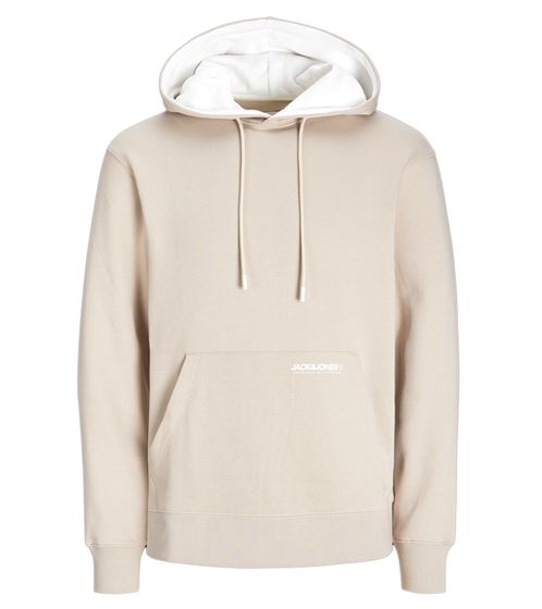 JACK & JONES Elegacy Herren Hoodie Kapuzen-Pullover Baumwoll-Sweater 12256534 Beige