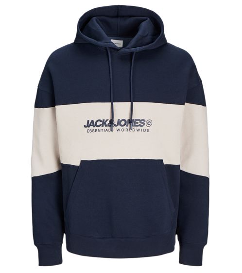 JACK & JONES Elegacy Blocking Sweat à capuche pour homme Pull en coton 12256590 Bleu