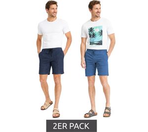 Paquete de 2 shorts vaqueros para hombre, shorts de algodón, shorts de verano, tallas grandes, 922711, azul/azul oscuro