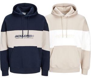 JACK & JONES Elegacy Blocking Herren Hoodie Kapuzen-Pullover Baumwoll-Sweater 12256590 Blau oder Beige