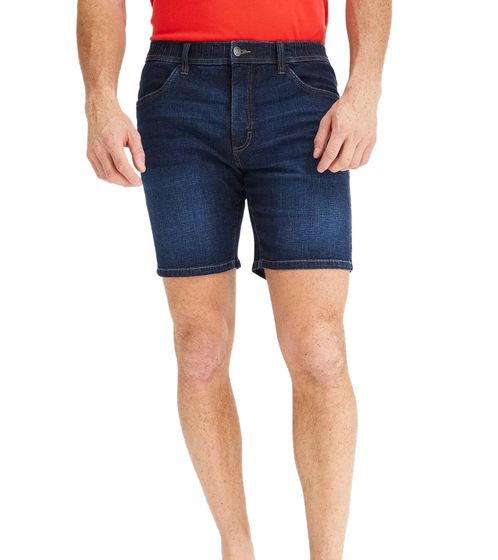 Pantaloncini jeans lunghi da uomo leggeri, bermuda in denim dalla vestibilità ampia con comoda cintura, pantaloni corti 913729 blu scuro