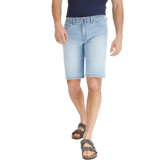 bermuda en jean stretch décontracté pour hommes en style 5 poches short en jean court 959131 bleu