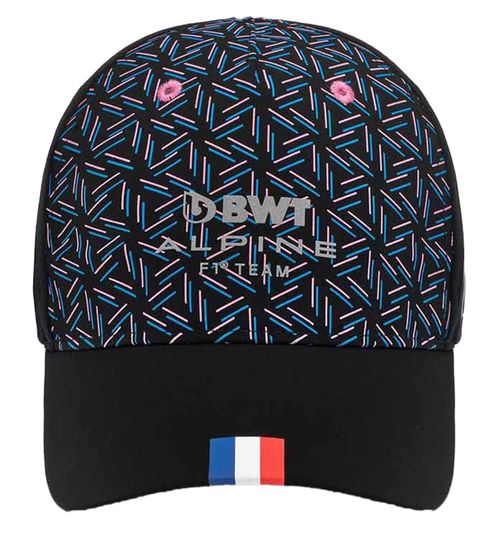 Casquette de baseball homme Kappa X ALPINE Formula 1 F1 Ocon avec drapeau tricolore sur la visière casquette de tous les jours 371E45W 005 noir