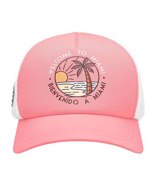 Formula 1 F1 Baseball-Cap Grand-Prix von Miami 2023 Fan-Cap Snapback mit Netzeinsatz 701222563 001 Rosa/Weiß