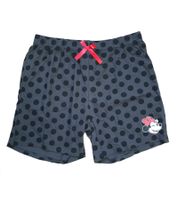 Disney Minnie Mouse Damen Shorty Baumwoll-Pyjama kurze Hose T-Shirt mit Minnie Mouse-Print Grau/Schwarz