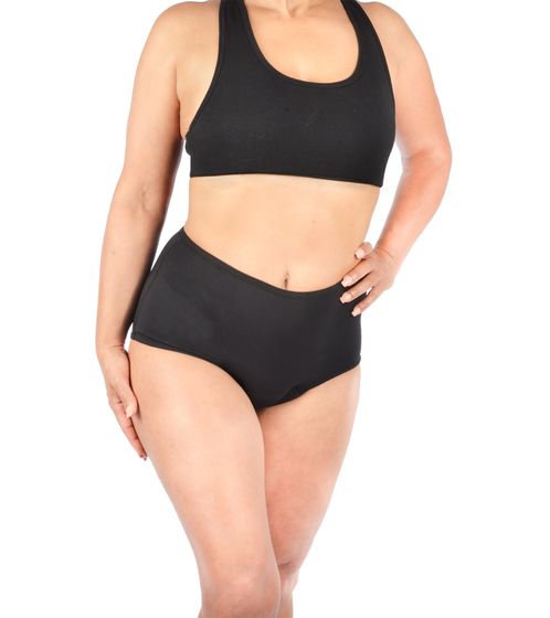 BodySafe Damen Inkontinenz-Slip Inkontinenz Unterwäsche Taillen-Slip mit BodyVision-Technology Inkontinenz-Wäsche funktionelle Unterhose 19-3911 Schwarz