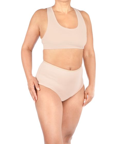 BodySafe Damen Inkontinenz-Slip Inkontinenz Unterwäsche Taillen-Slip mit BodyVision-Technology Inkontinenz-Wäsche funktionelle Unterhose 15-1314 Beige