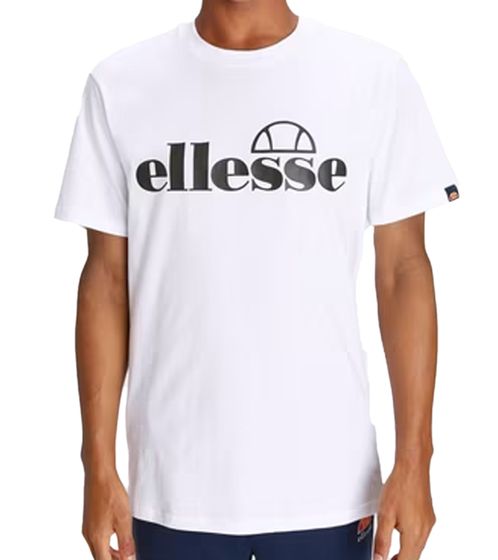 T-shirt ellesse Fuenti Camicia da uomo in cotone con stampa logo Camicia sportiva SHP16469 Bianca