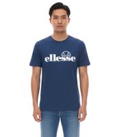 ellesse Fuenti T-Shirt Herren Baumwoll-Shirt mit Logo-Print Sport-Shirt SHP16469 Blau