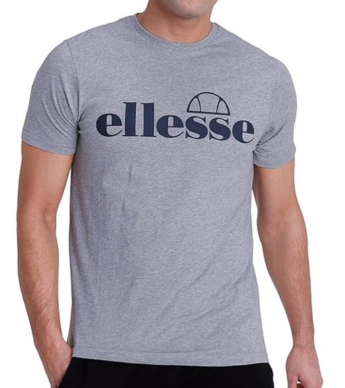 T-shirt ellesse Fuenti Camicia da uomo in cotone con stampa logo Camicia sportiva SHP16469 Grigio