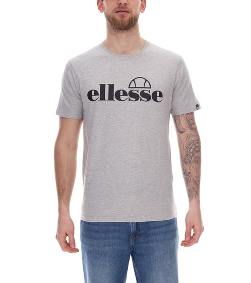 ellesse Fuenti T-Shirt Chemise en coton pour hommes avec logo imprimé Chemise de sport SHP16469 Gris