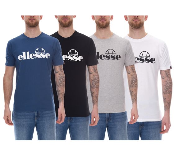 ellesse Fuenti T-Shirt Chemise en coton pour hommes avec logo imprimé Chemise de sport SHP16469 en noir, blanc, bleu ou gris