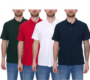 Polo simple pour homme SANTINO Cws avec partie en coton, chemise à manches courtes vert, blanc, bleu ou rouge