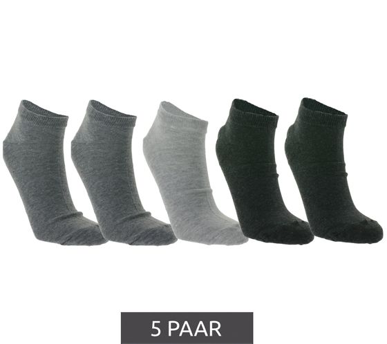 5 pares de calcetines deportivos CINQUE para hombre, calcetines sencillos de algodón, certificado Öko-Tex - calcetines deportivos estándar 100, gris