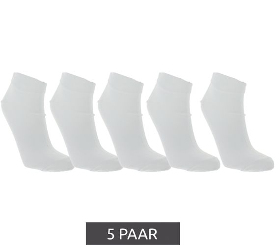 5 pairs of CINQUE men's sneaker socks, plain cotton socks, Oeko-Tex certified - Standard 100 White