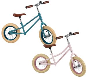 HUDORA bicicletta senza pedali per bambini Retro Girl/Boy Bicicletta senza pedali retrò per ragazze e ragazzi a partire da 3 anni bicicletta doppia altezza regolabile look vintage 10428/10430 rosa o verde