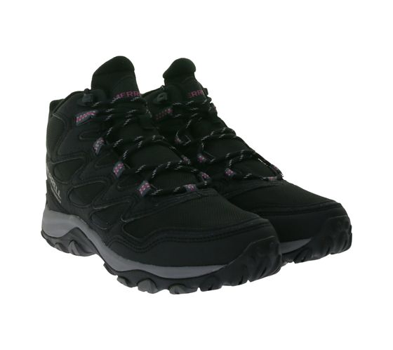 Zapatos de senderismo Merrell West Rim Mid Sport zapatos outdoor impermeables para mujer con M-Select DRY J036814 Negro/Rosa