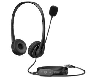 hp Stereo USB Headphone G2 con micrófono con cancelación de ruido Auriculares Accesorios para computadora 428H5AA Negro