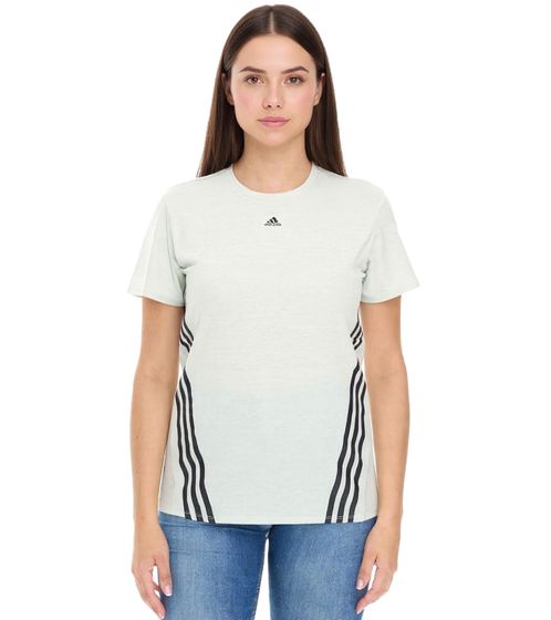 adidas Damen nachhaltiges Sport-Shirt Rundhals-Shirt Fitness-Shirt Sport-Oberteil Kurzarm-Shirt HK6976 Grün/Schwarz