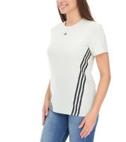 adidas women's sustainable sports shirt, round neck shirt, fitness shirt, sports top, short sleeve shirt HK6976 green/black