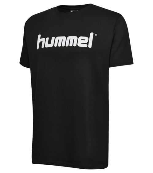 Camiseta de hombre Hummel camisa de algodón con logo estampado camisa deportiva 225508 2001 negro