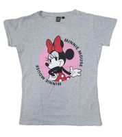Disney Minnie Mouse oder PEANUTS Snoopy Damen Shorty Baumwoll-Pyjama kurze Hose T-Shirt mit Minnie Mouse-Print oder Snoopy-Print Grau/Schwarz oder Rosa/Weiß