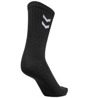 18 pairs of hummel basic sports socks with brand lettering or crew socks with contrasting angles, cotton socks, everyday socks 205603/022030 white or black 18 pairs of hummel basic sports socks with brand lettering or crew socks with contrasting angles, cotton socks, everyday socks 205603/022030 white or black