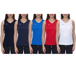 Canotta da donna NIKE Team Basketball con maglietta sportiva DryFit Maglia da allenamento NT0211 Rosso, Blu, Bianco, Nero, Verde